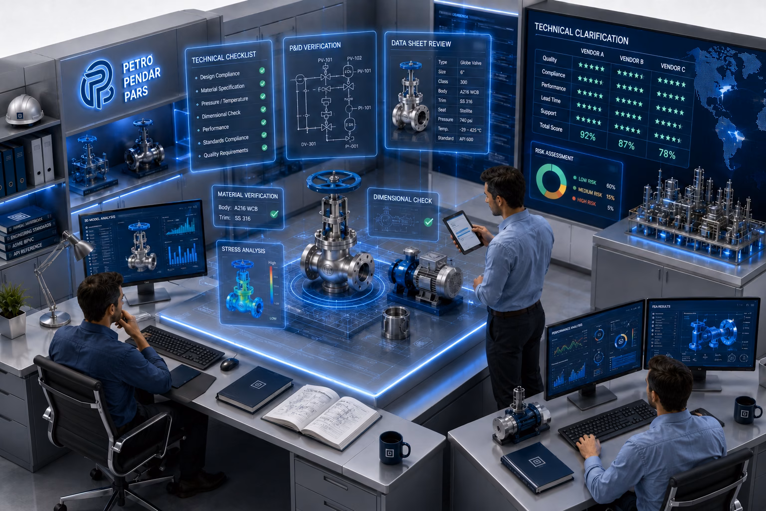 Vendor technical clarification and supplier evaluation