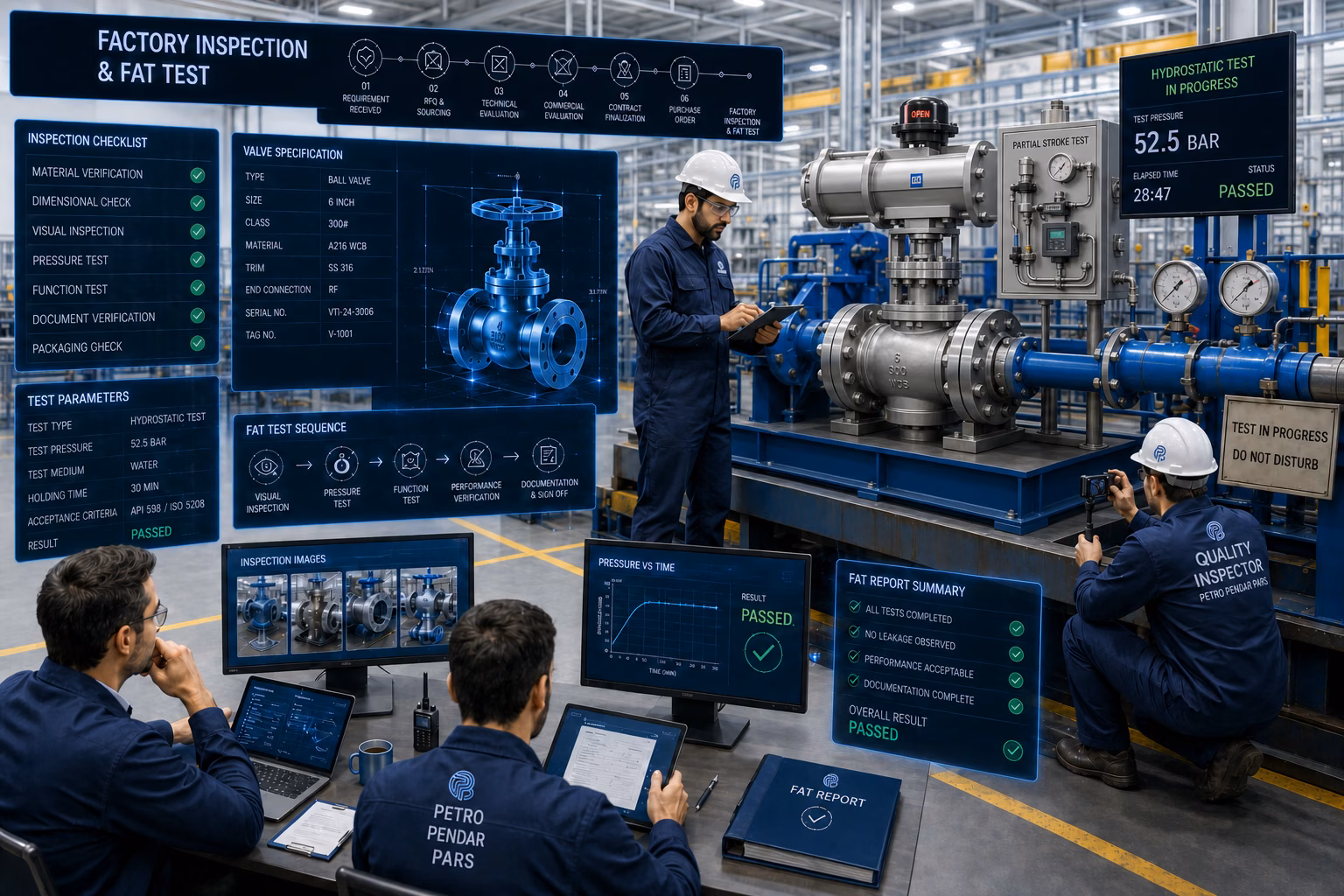 Factory inspection and FAT test